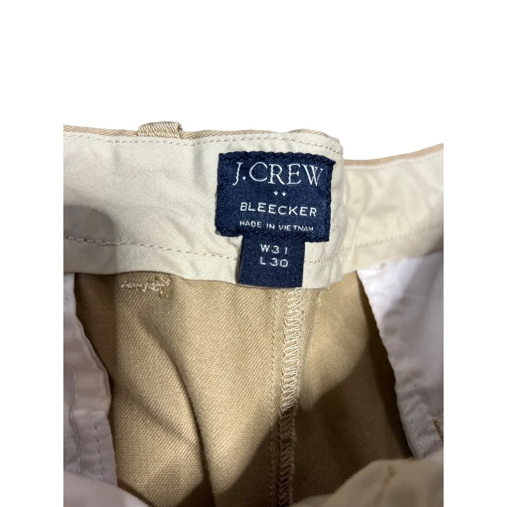 J Crew Factory Khakis Bleecker Chino‎ Pants Men W31 L30 Flat Front Dress Pants